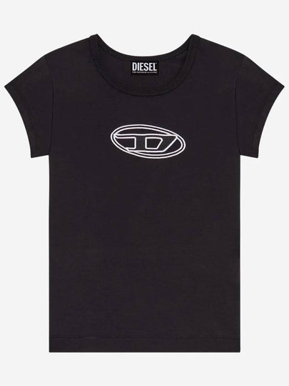 T Angie Peekaboo Logo Short Sleeve T-Shirt Black - DIESEL - BALAAN 2