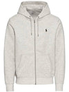 Pony Embroidery Logo Zip Up Hoodie Grey - POLO RALPH LAUREN - BALAAN 3