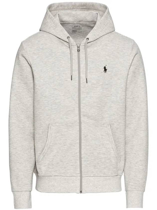 Pony Embroidery Logo Zip Up Hoodie Grey - POLO RALPH LAUREN - BALAAN 2