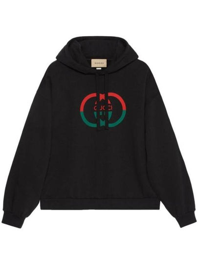 Cotton Jersey Printed Hoodie Sweatshirt Black - GUCCI - BALAAN 2