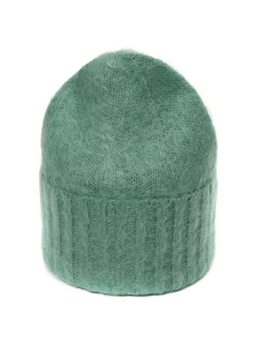 BRUSHED SUPER KID MOHAIR KNIT CAP JADEGreen A23AC08KM Brushed Super Kid Mohair Knit Cap - AURALEE - BALAAN 1