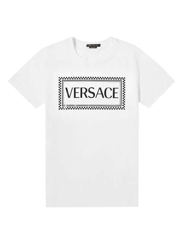 Box Logo Printed Short Sleeve T-Shirt White - VERSACE - BALAAN 1