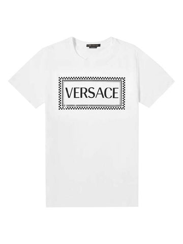 Box Logo Printed Short Sleeve T-Shirt White - VERSACE - BALAAN 1