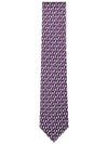 Salvatore rabbit print silk tie purple - SALVATORE FERRAGAMO - BALAAN.