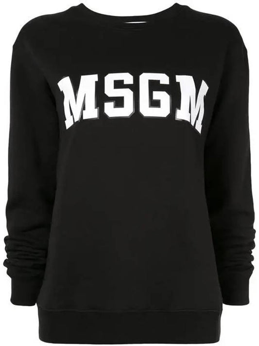 logo print sweatshirt black - MSGM - BALAAN.