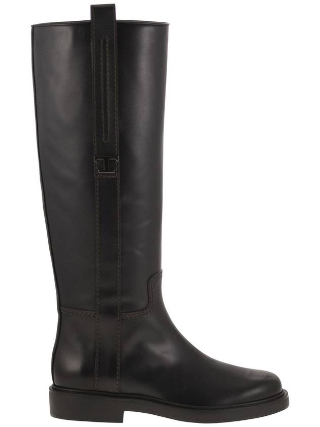 Leather Long Boots Black - TOD'S - BALAAN 2