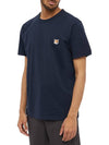 Fox Head Patch Classic Short Sleeve T-Shirt Navy - MAISON KITSUNE - BALAAN 3