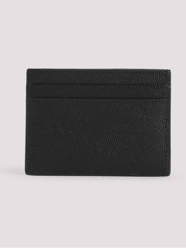 Monogram Caviar Leather Card Wallet Black - SAINT LAURENT - BALAAN 3