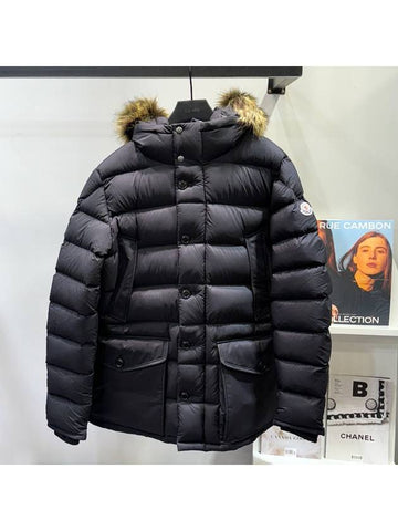 Men s padded Cluny short down jacket black - MONCLER - BALAAN 1