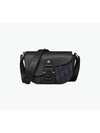 Mini Saddle Strap Grained Calfskin Oblique Jacquard Messenger Bag Black - DIOR - BALAAN 2