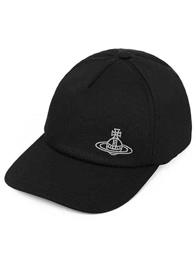 Embroidered ORB Logo Classic Ball Cap Black - VIVIENNE WESTWOOD - BALAAN 3