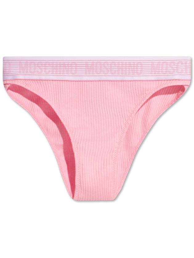 Moschino Ribbed Briefs, Women's, Pink - MOSCHINO - BALAAN 1