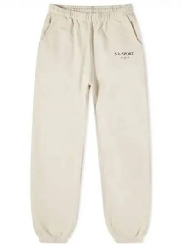 Wimbledon Serif Logo Striped Pants Cream SW1023CR - SPORTY & RICH - BALAAN 1