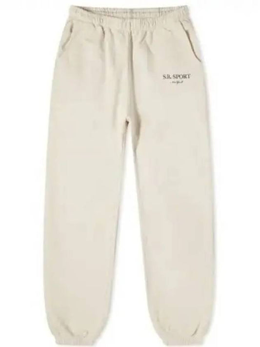 Wimbledon Serif Logo Striped Pants Cream SW1023CR - SPORTY & RICH - BALAAN 1