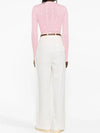 Embroidered Logo Pony Cable Knit Top Pink - POLO RALPH LAUREN - BALAAN 5