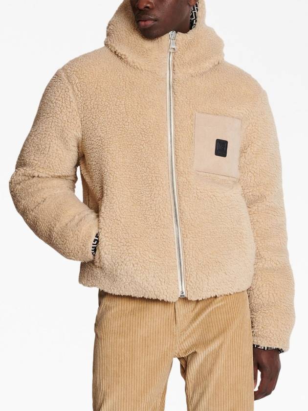 Teddy Monogram Reversible Jacket Beige - BALMAIN - BALAAN 7