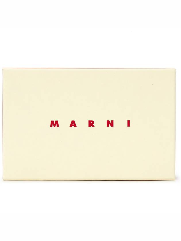 Logo Color Block Saffiano Card Wallet Tea Green - MARNI - BALAAN 7