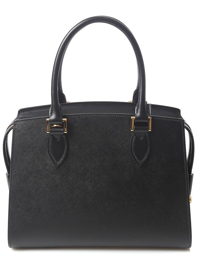 Logo Saffiano Tote Bag Black - PRADA - BALAAN 4