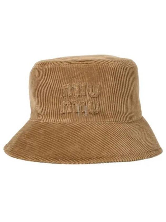 Velvet Bucket Hat Brown - MIU MIU - BALAAN 2