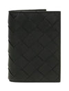 Intrecciato Flap Card Case Black - BOTTEGA VENETA - BALAAN 2