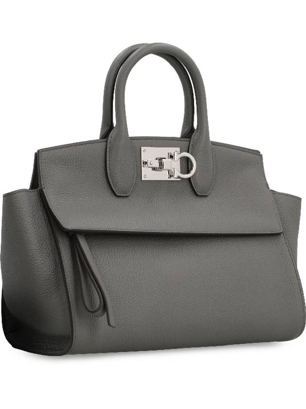 Studio Soft Top Handle Tote Bag Grey - SALVATORE FERRAGAMO - BALAAN 1