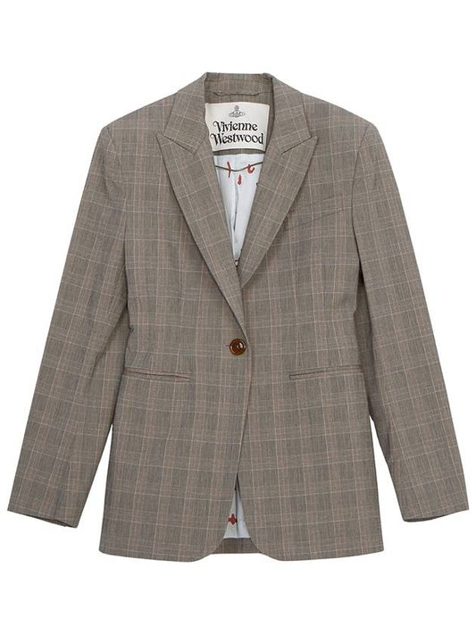 Women's Single Breasted Tailored Jacket Grey - VIVIENNE WESTWOOD - BALAAN 2