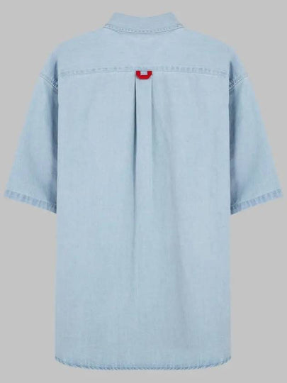 Classic short sleeve denim shirt GEE245 103 light blue - GEECOON - BALAAN 2