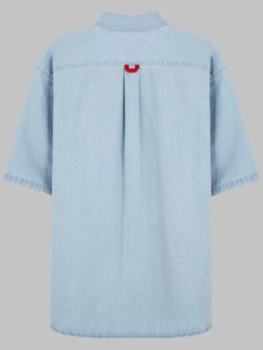 Classic short sleeve denim shirt GEE245 103 light blue - GEECOON - BALAAN 2