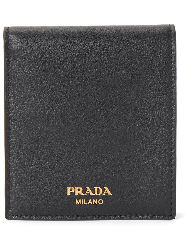 Triangle Logo Re-Nylon Half Wallet Black - PRADA - BALAAN 2