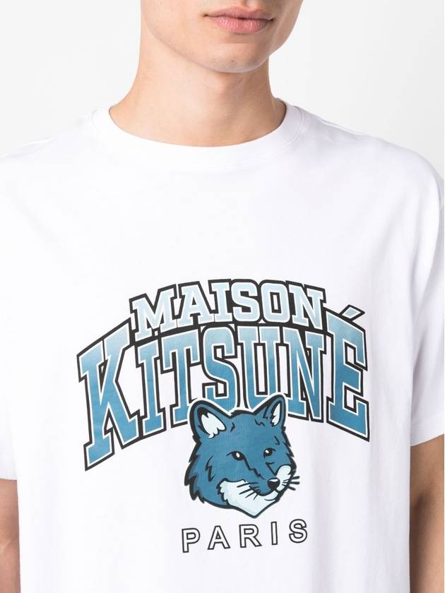 Campus Fox Relaxed Short Sleeve T-Shirt White - MAISON KITSUNE - BALAAN 5