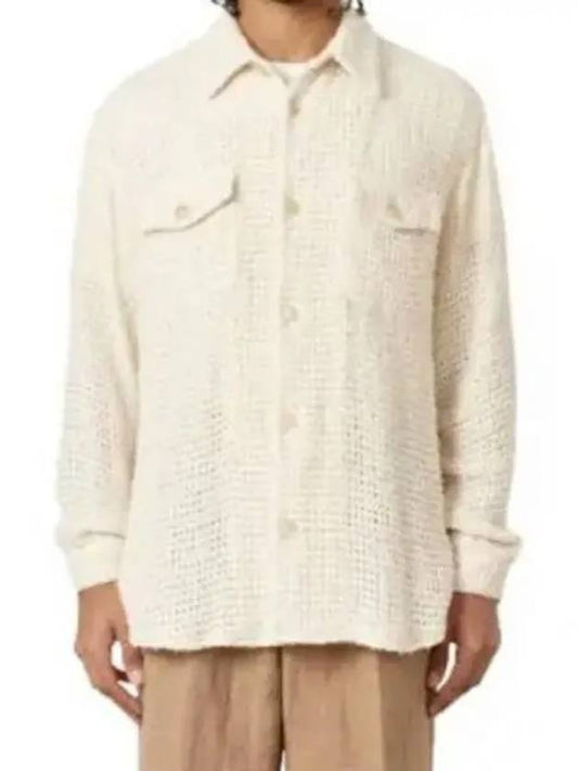 24 HOMESPUN SUMMER TWEED MESH SHIRT OFF white A24SS01HM - AURALEE - BALAAN 1