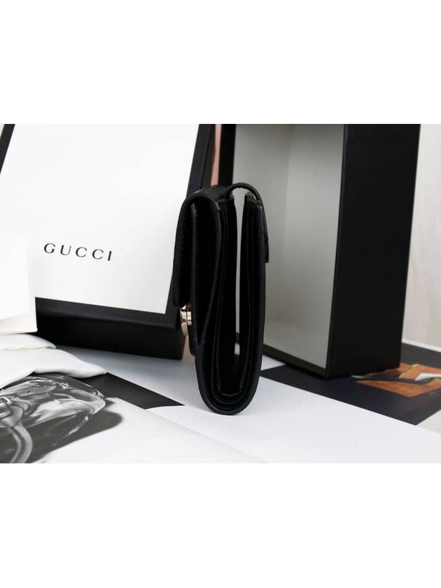 GG Interlocking Half Wallet Black - GUCCI - BALAAN 11