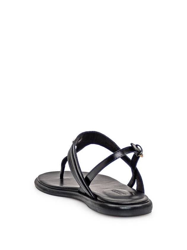 Logo Plaque Leather Slingback Sandals SD0103FAB1B01S - ISABEL MARANT - BALAAN 4