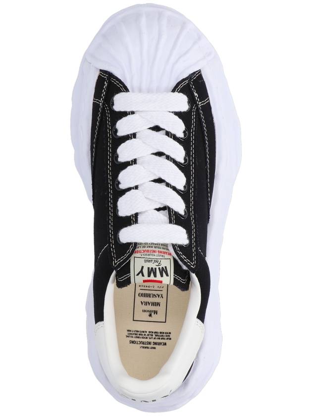 Blakey OG Sole Canvas Low Top Sneakers Black White - MAISON MIHARA YASUHIRO - BALAAN 6