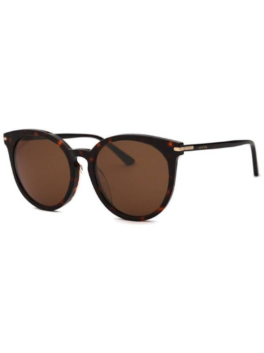 AG E108S C2 round oversized horn rimmed luxury sunglasses - AGATHA - BALAAN 1