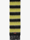 Striped Wool Mohair Muffler Black - MARNI - BALAAN 1