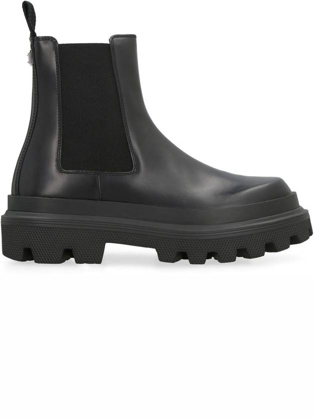 Men's Leather Chelsea Boots Black - DOLCE&GABBANA - BALAAN 3