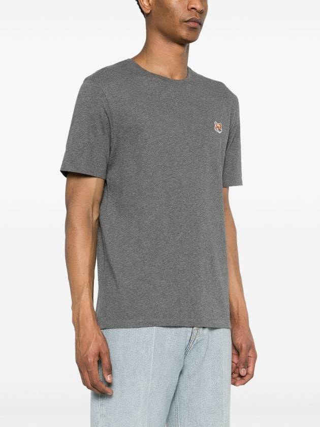 Fox Head Patch Classic Short Sleeve T-Shirt Grey Melange - MAISON KITSUNE - BALAAN 4