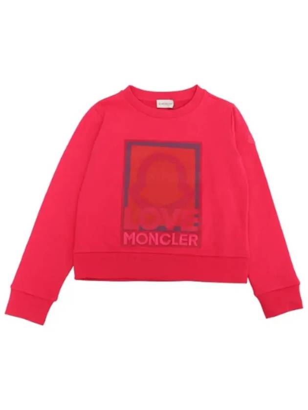 Kids graphic print crew neck sweatshirt 8G00030899VR 562 - MONCLER - BALAAN 1