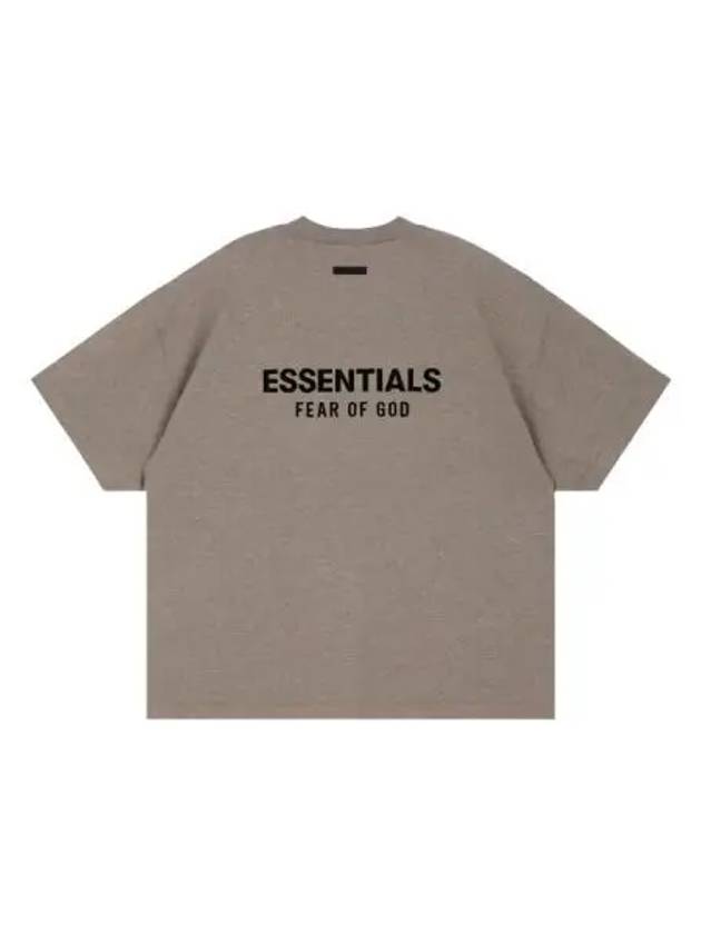 FEAR OF GOD ESSENTIALS Jersey Crew Neck Short Sleeve T Shirt Heather Gray - FEAR OF GOD ESSENTIALS - BALAAN 1