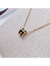 Mini Pop H Pendant Necklace Gold Noir - HERMES - BALAAN 5