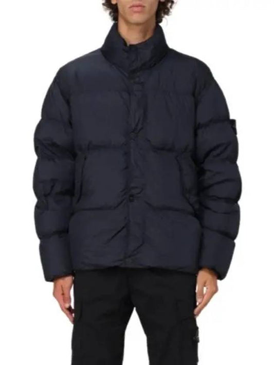 Garment Dyed Crinkle Reps Down Padding Navy - STONE ISLAND - BALAAN 2