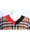 Check V neck wool knit L - BURBERRY - BALAAN 7