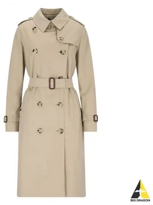 Kensington Heritage Cotton Trench Double Coat Beige - BURBERRY - BALAAN 2