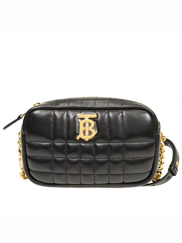 Quilted Leather Mini Lola Camera Shoulder Bag Black - BURBERRY - BALAAN 2