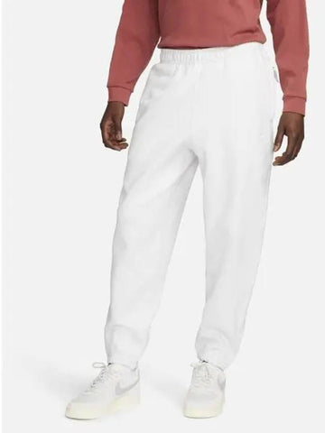 Solo Swoosh Fleece Pants M Birch Heather White DX1365 051 - NIKE - BALAAN 1