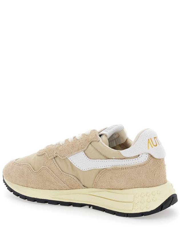 'Reel Wind' Beige Low Top Sneakers With Logo Detail In Suede Woman - AUTRY - BALAAN 3