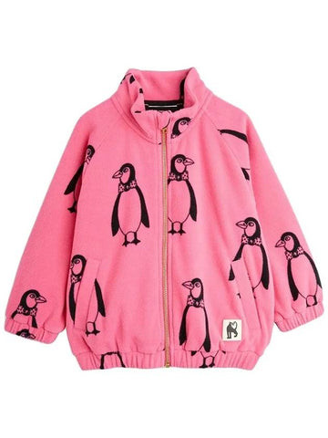 Kids Penguin Fleece Jacket Pink 11000091 28 - MINI RODINI - BALAAN 1