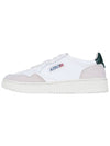 Medalist Leather Suede Green Tab Low Top Sneakers White - AUTRY - BALAAN 4