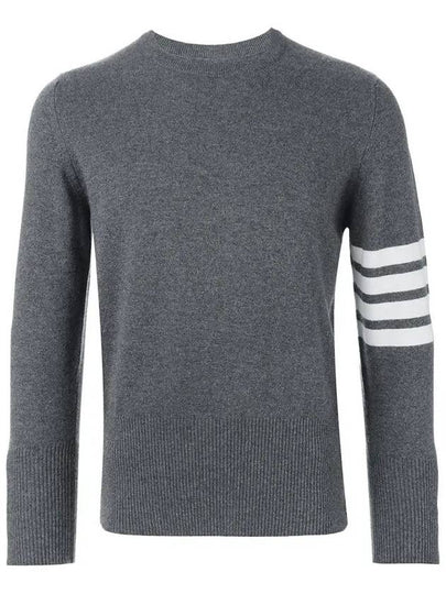 Diagonal Classic Cashmere Knit Top Grey - THOM BROWNE - BALAAN 2